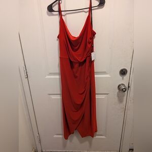 Laundry by Shelli Segal red asymmetrical dress size 10 new with tags